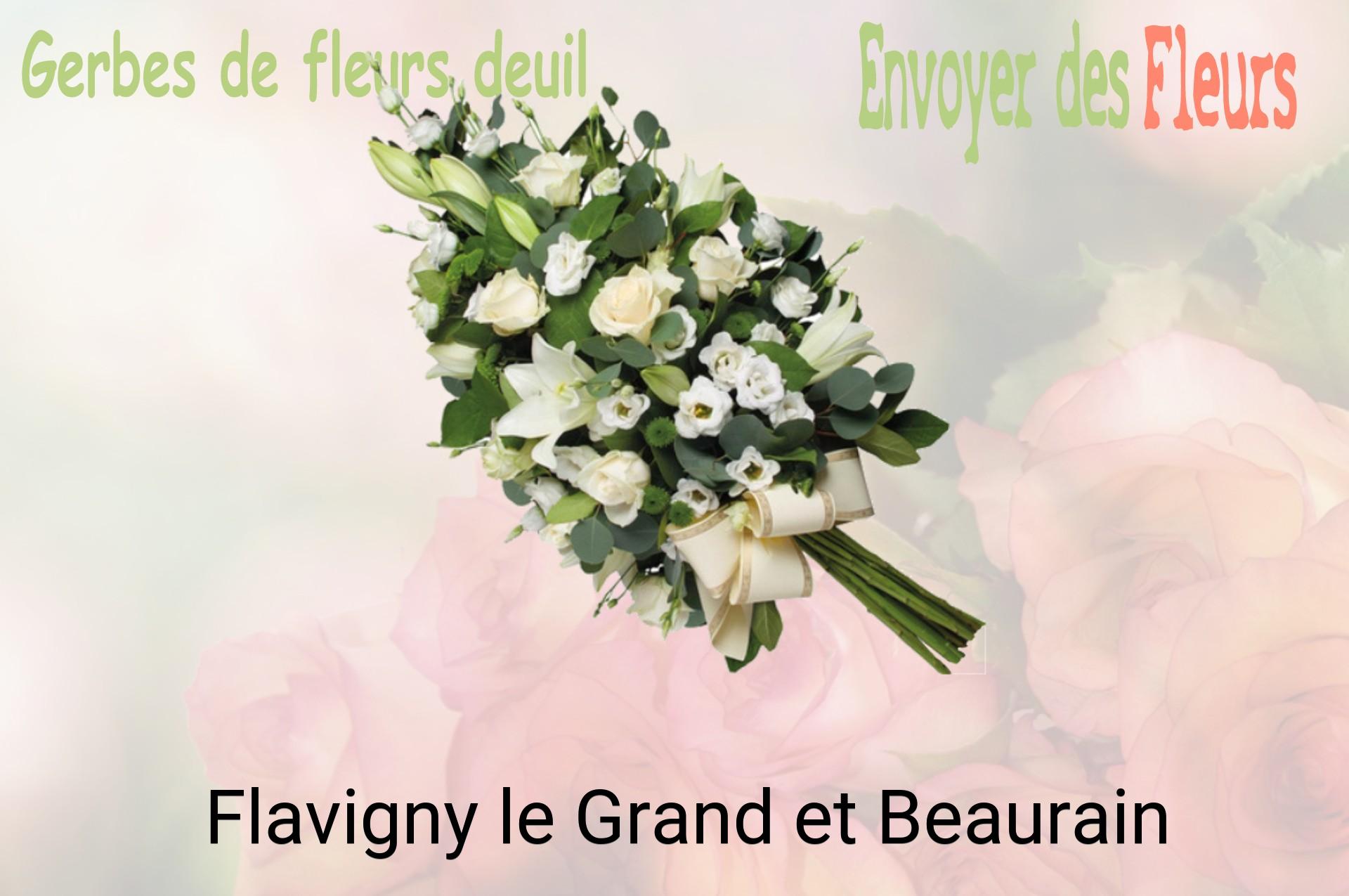 Gerbe de fleurs de deuil livrée à Flavigny-le-Grand-et-Beaurain